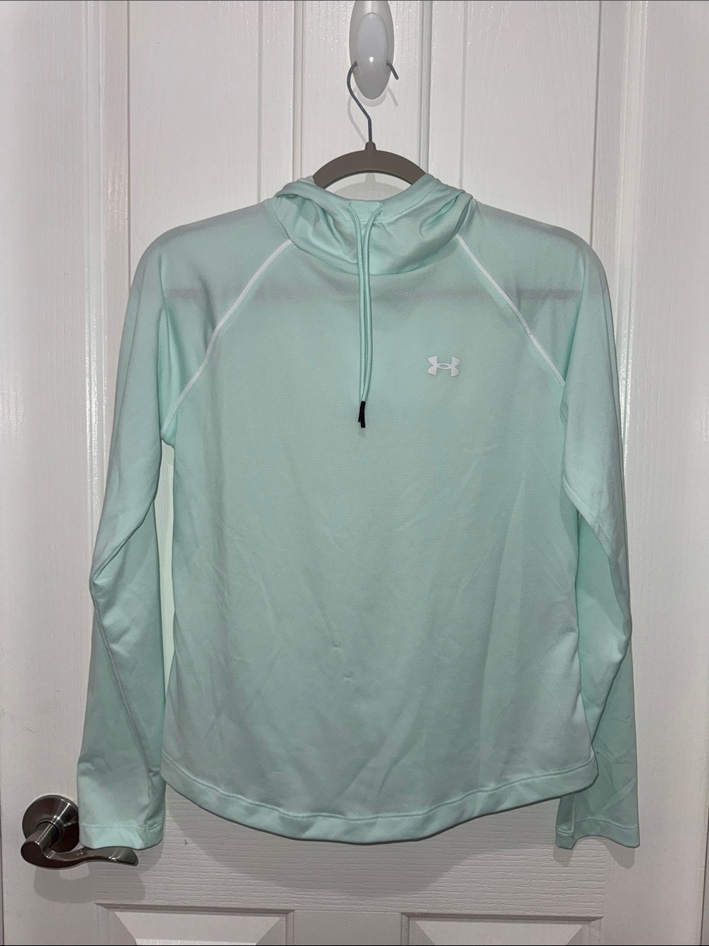 Under Armour UA Tech Women’s Mint Green Hooded Long Sleeve Performance Top
